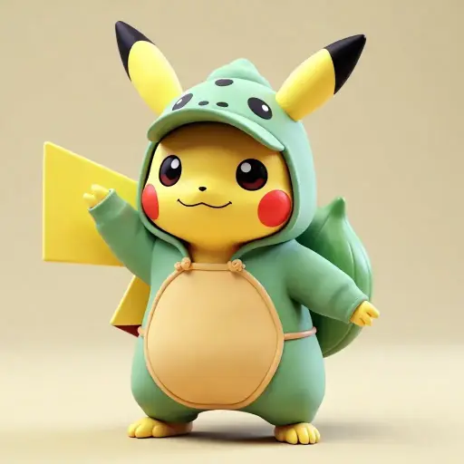Pikachu 3d print bulbasaur cosplay model download